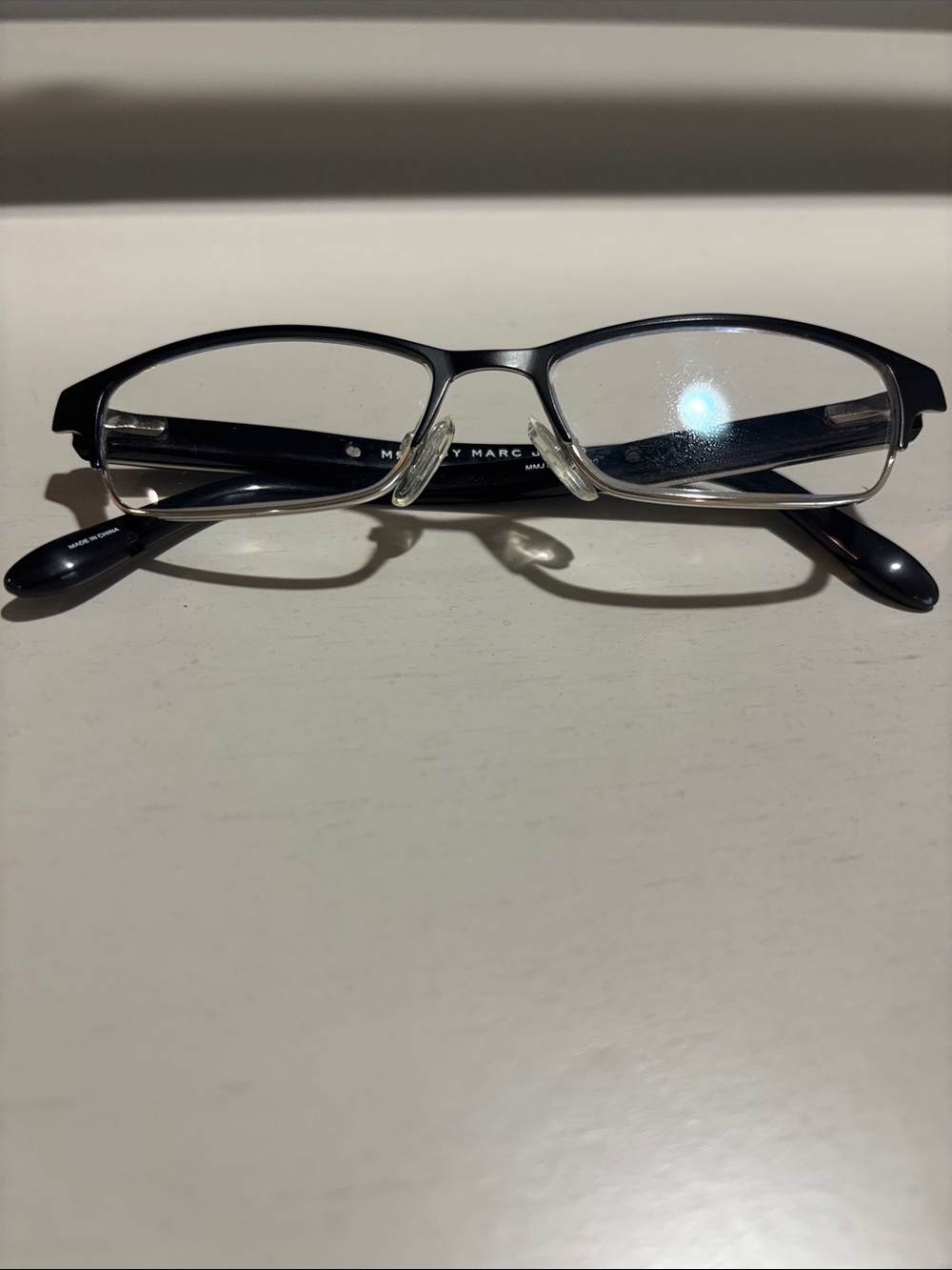 Marc by Marc Jacobs Black and Silver Eyewear Arm Detail
